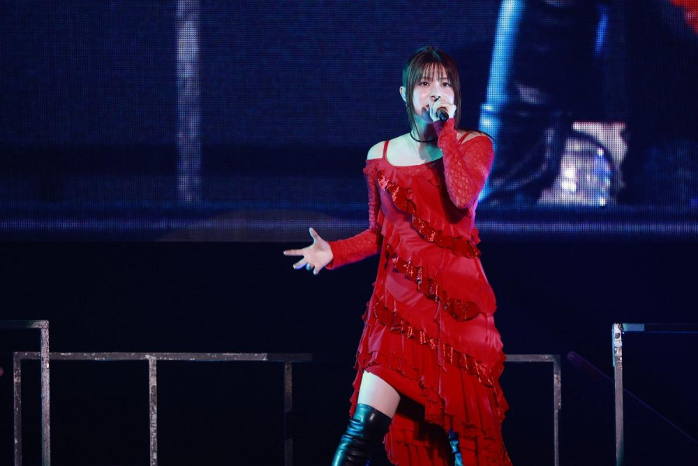 Konomi Suzuki sings at Animax Musix 2024 Fall in Yokohama on Nov. 23.